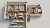 Floor plan of 3 BHK 2262 Sq. Ft. Apartment in The Prestige City, Ghaziabad