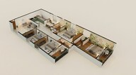 Floor plan of 3 BHK 1555 Sq. Ft. Apartment in SV Green View, Bangalore