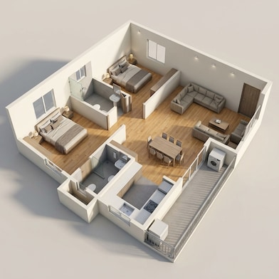 Floor plan of 2 BHK 1412 Sq. Ft. Apartment in Ishtika Anahata, Bangalore