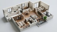 Floor plan of 2 BHK 1241 Sq. Ft. Apartment in Aratt Alchemy Essence, Bangalore