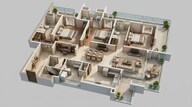 Floor plan of 3 BHK 2776 Sq. Ft. Apartment in Krisumi Waterside Residences The Forest Reserve, Gurgaon