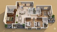 Floor plan of 4 BHK 2319 Sq. Ft. Apartment in Sattva Vasanta Skye, Bangalore