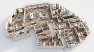 Floor plan of 5 BHK 4355 Sq. Ft. Apartment in Rustomjee Cliff Tower, Mumbai