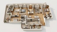 Floor plan of 4 BHK 3555 Sq. Ft. Apartment in Jade County, Ghaziabad