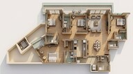 Floor plan of 4 BHK 2172 Sq. Ft. Apartment in Emaar Elite Oasis, Lucknow