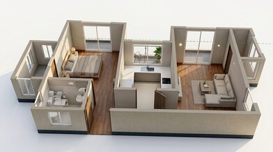 Floor plan of 1 BHK 450 Sq. Ft. Apartment in Shree Parshuram Heights, Thane