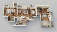 Floor plan of 3 BHK 2280 Sq. Ft. Apartment in Signature Global Cloverdale, Gurgaon