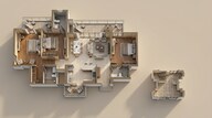 Floor plan of 3 BHK 2095 Sq. Ft. Apartment in Signature Global Cloverdale, Gurgaon
