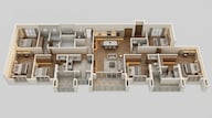 Floor plan of 4 BHK 2155 Sq. Ft. Apartment in Godrej Skyshore, Mumbai