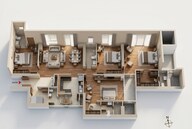 Floor plan of 3 BHK 2426 Sq. Ft. Apartment in Godrej Alira, Gurgaon