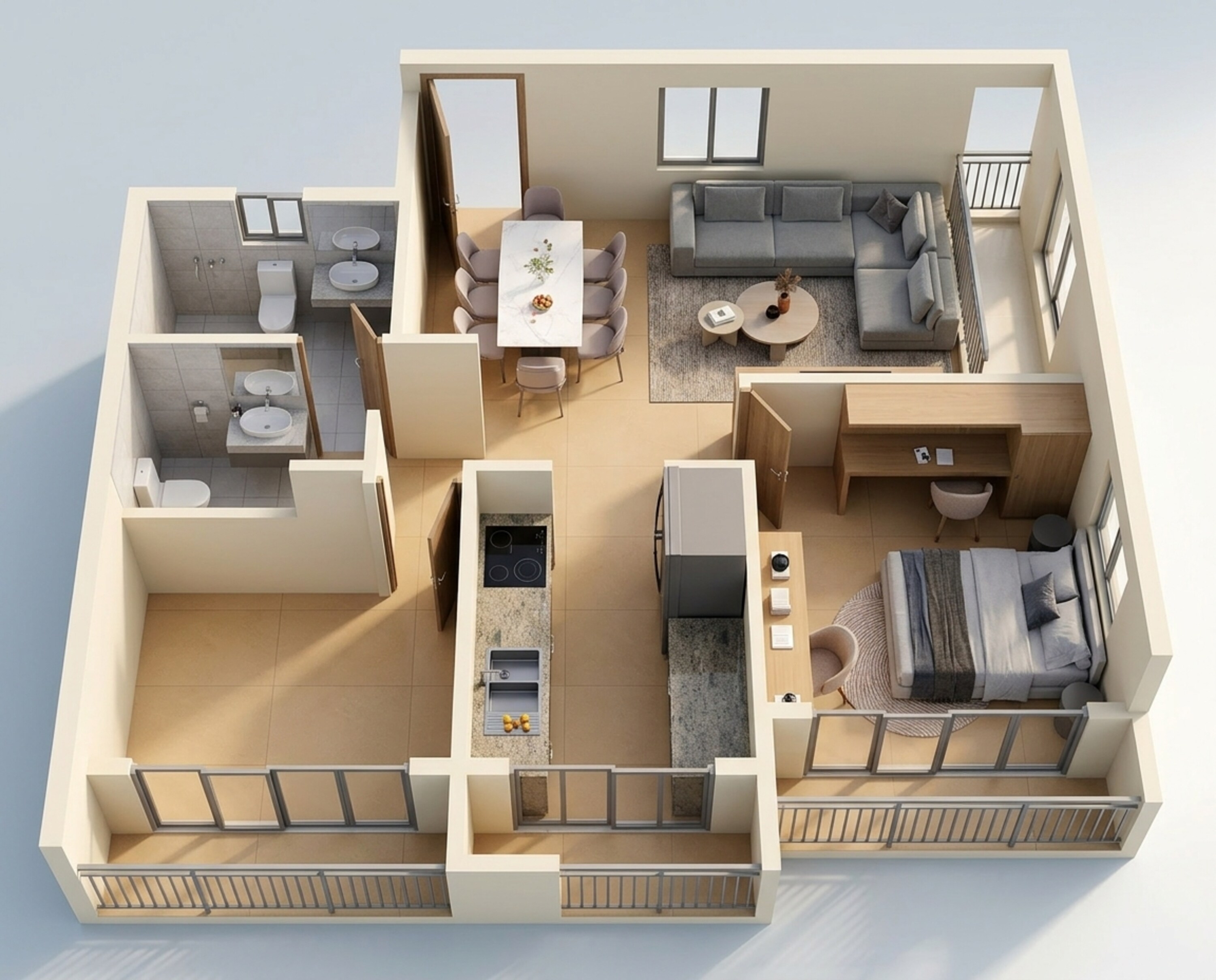 Floor plan of 1 BHK 459 Sq. Ft. Apartment in Shantee Ekata Residency, Palghar