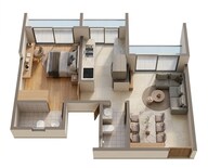 Floor plan of 1 BHK 383 Sq. Ft. Apartment in Shantee Ekata Residency, Palghar