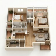 Floor plan of 2 BHK 642 Sq. Ft. Apartment in Patel Avenue, Thane