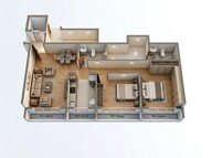 Floor plan of 2 BHK 600 Sq. Ft. Apartment in Gami Vraj, Navi Mumbai