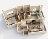 Floor plan of 1 BHK 489 Sq. Ft. Apartment in Gami Vraj, Navi Mumbai