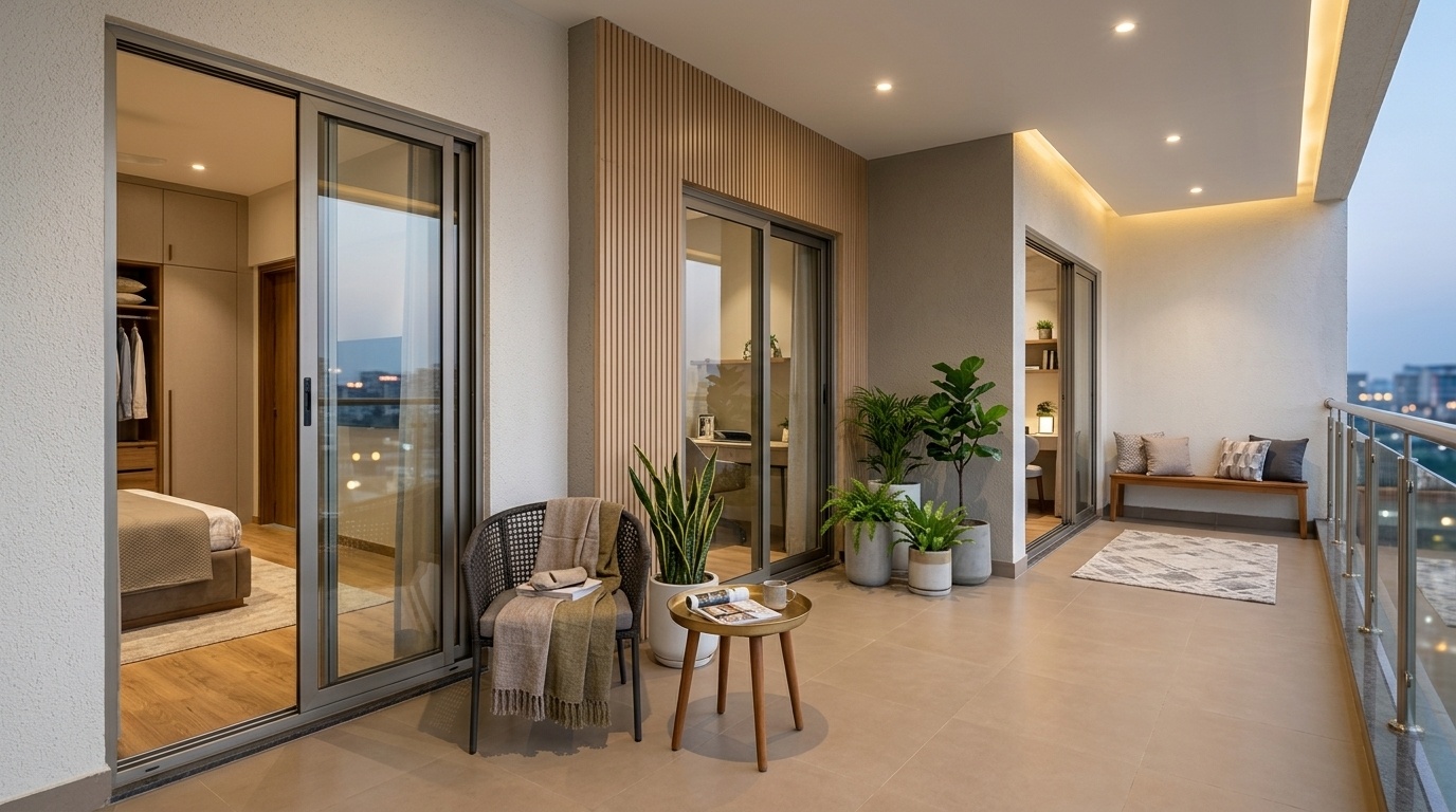 Balcony (master/bed 2)