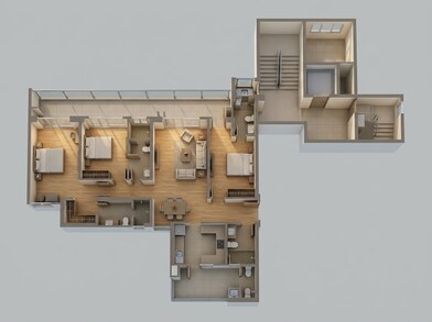 Floor plan of 3 BHK 2400 Sq. Ft. Apartment in Godrej Arden, Greater Noida