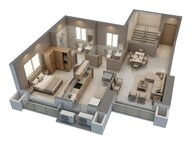 Floor plan of 1 BHK 435 Sq. Ft. Apartment in Delta Aveon City, Navi Mumbai