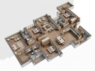 Floor plan of 5 BHK 2588 Sq. Ft. Apartment in Raymond The Invictus By GS, Thane