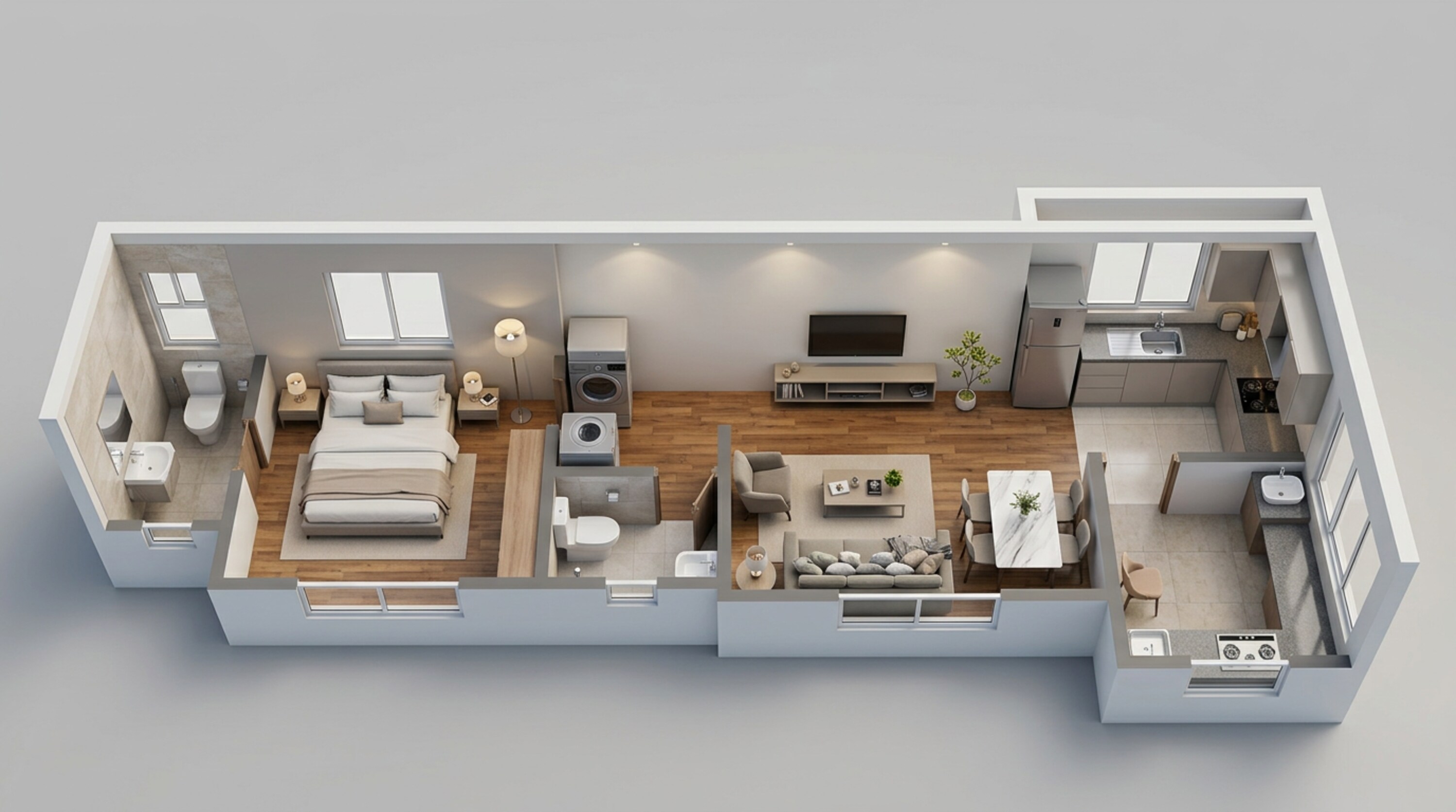 Floor plan of 1 BHK 471 Sq. Ft. Apartment in Padmanabh Smruti CHS, Thane