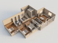 Floor plan of 2 BHK 652 Sq. Ft. Apartment in Padmanabh Smruti CHS, Thane