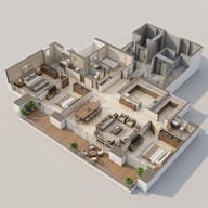 Floor plan of 3 BHK 2846 Sq. Ft. Apartment in LnT Green Reserve, Noida