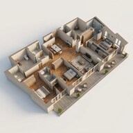 Floor plan of 3 BHK 3082 Sq. Ft. Apartment in LnT Green Reserve, Noida