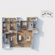 Floor plan of 4 BHK 3551 Sq. Ft. Apartment in LnT Green Reserve, Noida