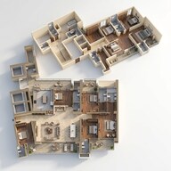 Floor plan of 5 BHK 5084 Sq. Ft. Apartment in LnT Green Reserve, Noida