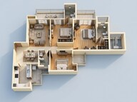 Floor plan of 3 BHK 1876 Sq. Ft. Apartment in RG Pleiaddes, Greater Noida