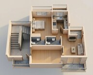 Floor plan of 1 BHK 446 Sq. Ft. Apartment in Konnark Astra, Navi Mumbai