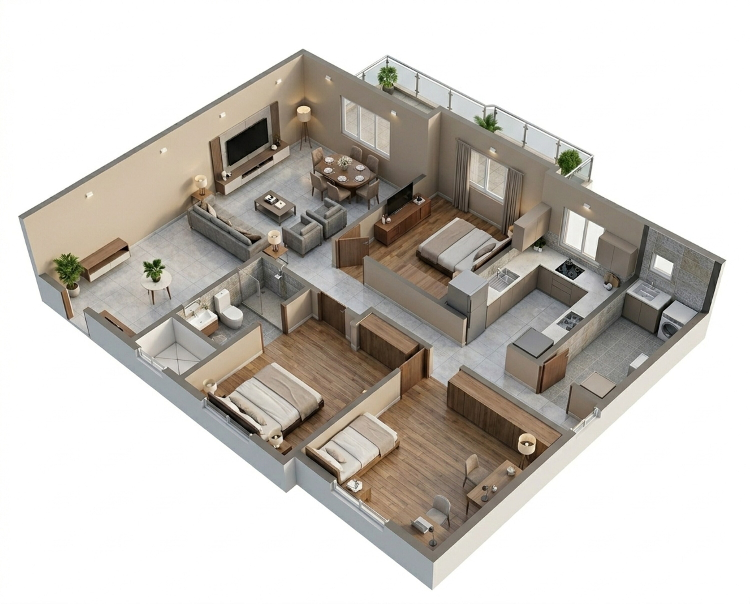 Floor plan of 2 BHK 1550 Sq. Ft. Apartment in Varshith Vistas, Bangalore