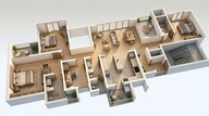 Floor plan of 3 BHK 2278 Sq. Ft. Apartment in Bricks The Earthscape, Bangalore
