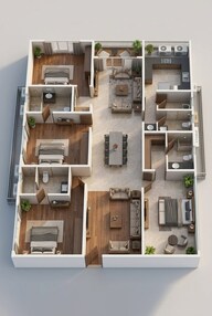 Floor plan of 4 BHK 2791 Sq. Ft. Apartment in Casagrand GS Infinity, Hyderabad