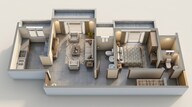 Floor plan of 1 BHK 423 Sq. Ft. Apartment in Sheetal Sagar Darshan and Vanashree, Mumbai
