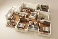 Floor plan of 3 BHK 1093 Sq. Ft. Apartment in Kolte Patil Serenova, Mumbai