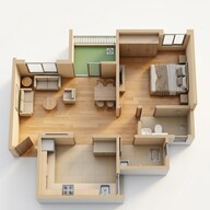 Floor plan of 1 BHK 525 Sq. Ft. Apartment in Shankeshwar World, Pune