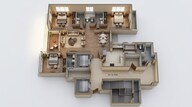 Floor plan of 3 BHK 1464 Sq. Ft. Apartment in The Wadhwa Artek Park, Mumbai