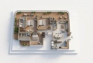Floor plan of 3 BHK 2095 Sq. Ft. Apartment in Ashtech Presidential Towers, Greater Noida
