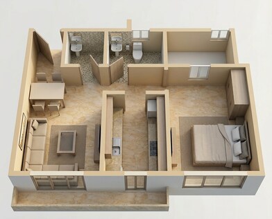 Floor plan of 1 BHK 443 Sq. Ft. Apartment in Adityaraj Springs, Mumbai