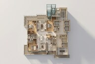 Floor plan of 3 BHK 4242 Sq. Ft. Apartment in Delphine Central Park Estates, Gurgaon