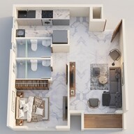 Floor plan of 1 BHK 474 Sq. Ft. Apartment in Adityaraj Midtown, Mumbai
