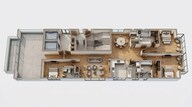 Floor plan of 3 BHK 1981 Sq. Ft. Apartment in Panchshil Omnia Residences, Mumbai