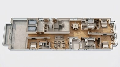 Floor plan of 3 BHK 1980 Sq. Ft. Apartment in Panchshil Omnia Residences, Mumbai