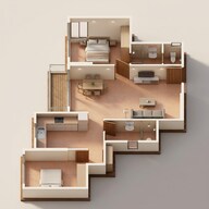 Floor plan of 2 BHK 675 Sq. Ft. Apartment in Jaydeep And Gami Evara, Mumbai