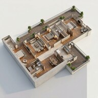 Floor plan of 3 BHK 2651 Sq. Ft. Apartment in Noble Aurellia, Mohali
