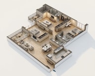 Floor plan of 3 BHK 1837 Sq. Ft. Apartment in Embassy Greenshore, Bangalore