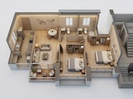 Floor plan of 2 BHK 753 Sq. Ft. Apartment in Godrej Green Terraces, Navi Mumbai