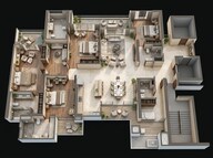 Floor plan of 4 BHK 4285 Sq. Ft. Apartment in Elan The Statement, Gurgaon