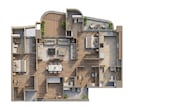 Floor plan of 3 BHK 2542 Sq. Ft. Apartment in Venus Capital Heights, Patna